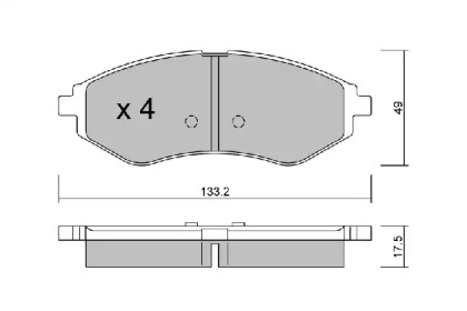 Комплект тормозных колодок (AISIN: BPDO-1002)